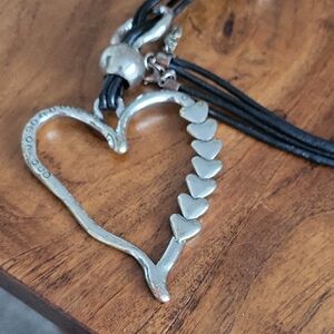 Silver-Plated Heart Pendant Necklace